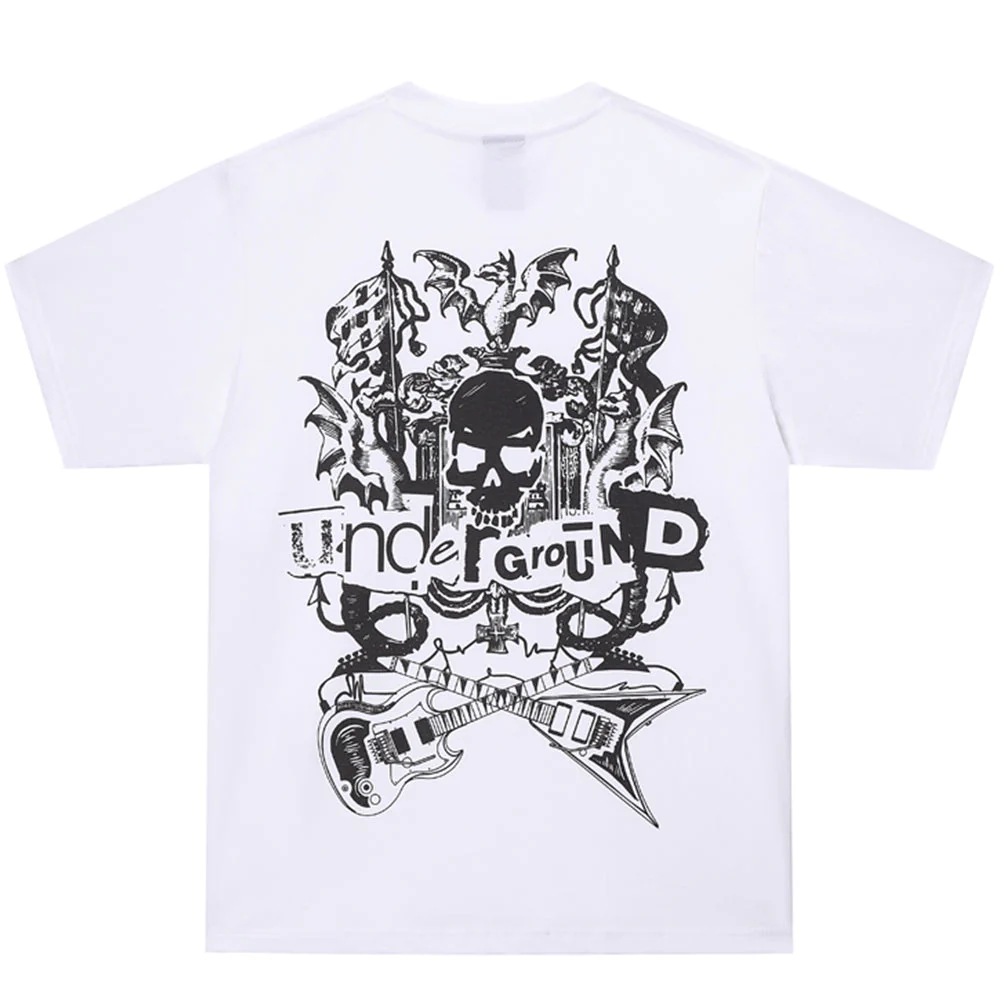 UNDERGROUND T-SHIRT SKULL AND GUITARS