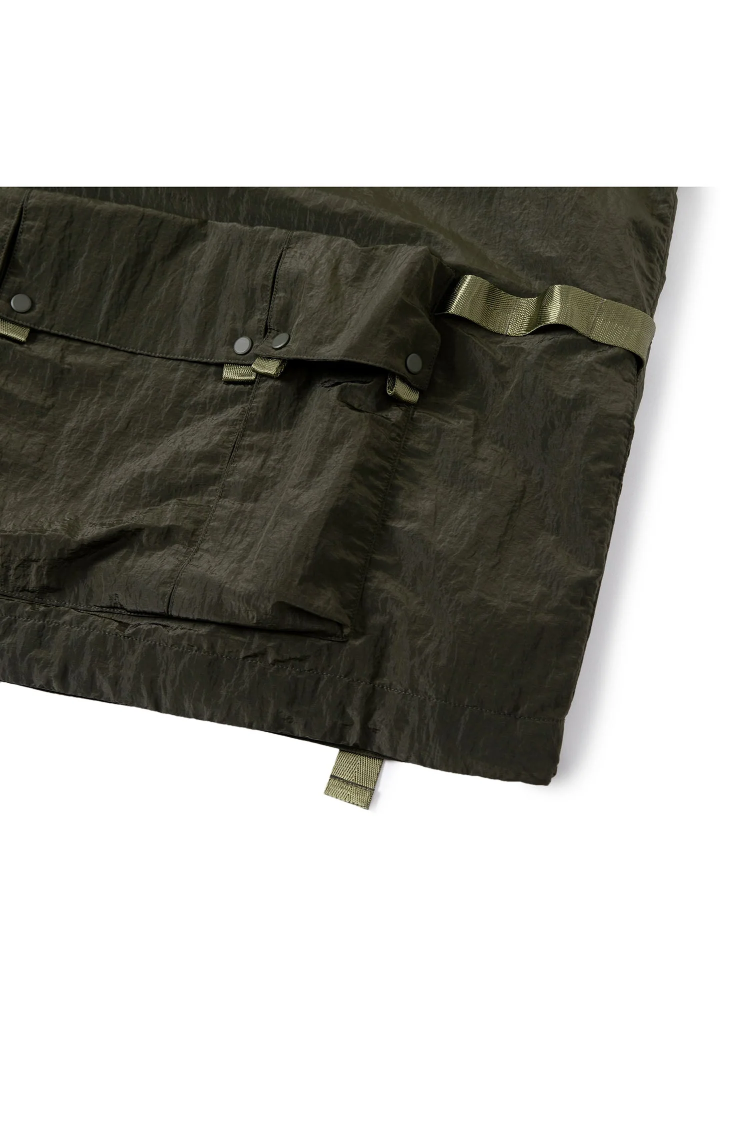 UNISEX MULTI POCKETS HOODED PULLOVER WINDBREAKER