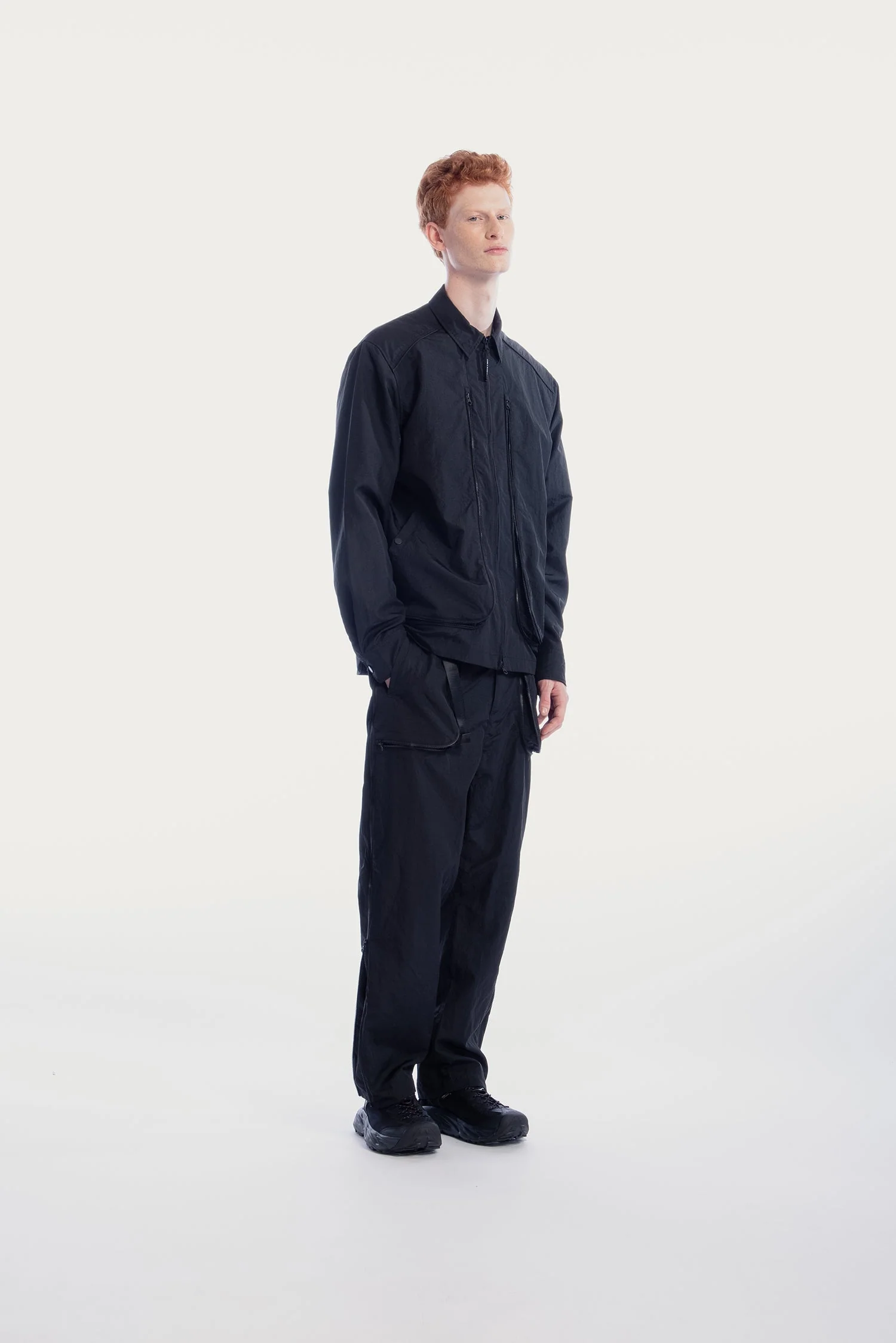 UNISEX ZIPPER POCKETS SHIRT JACKET