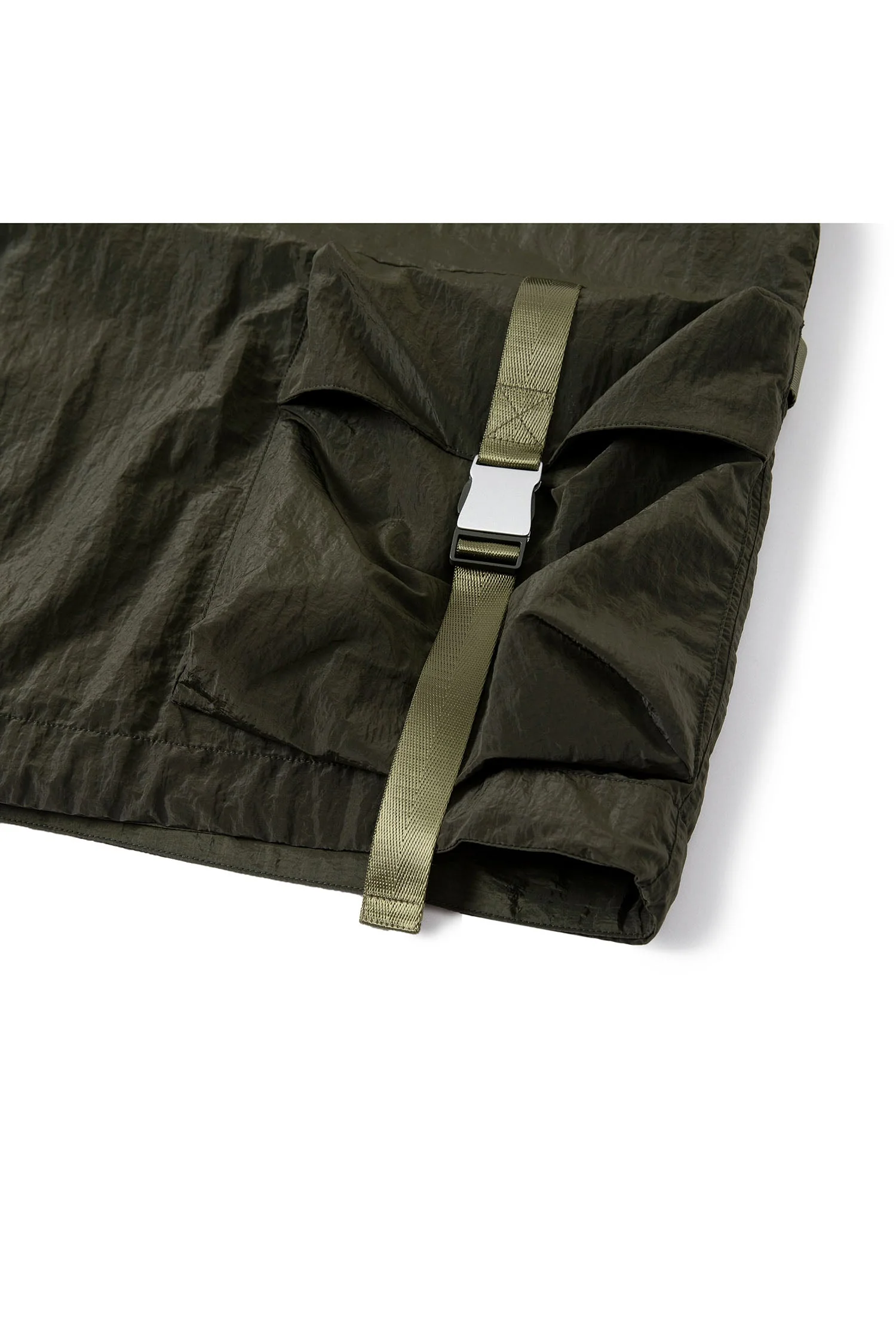 UNISEX MULTI POCKETS HOODED PULLOVER WINDBREAKER