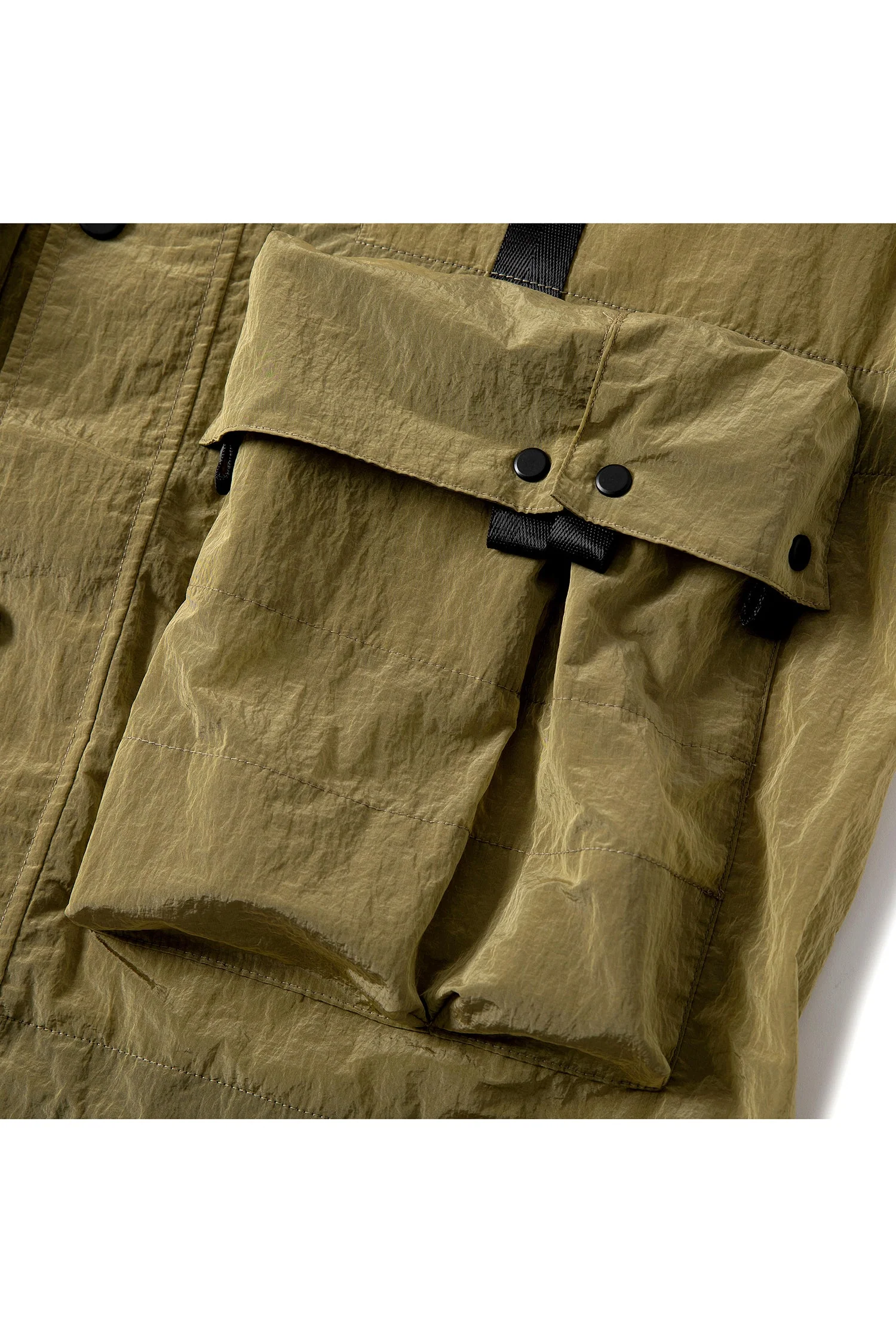 MEN'S DETACHABLE SMALL BAG LIGHTWEIGHT HOODED  SHELL JACKET