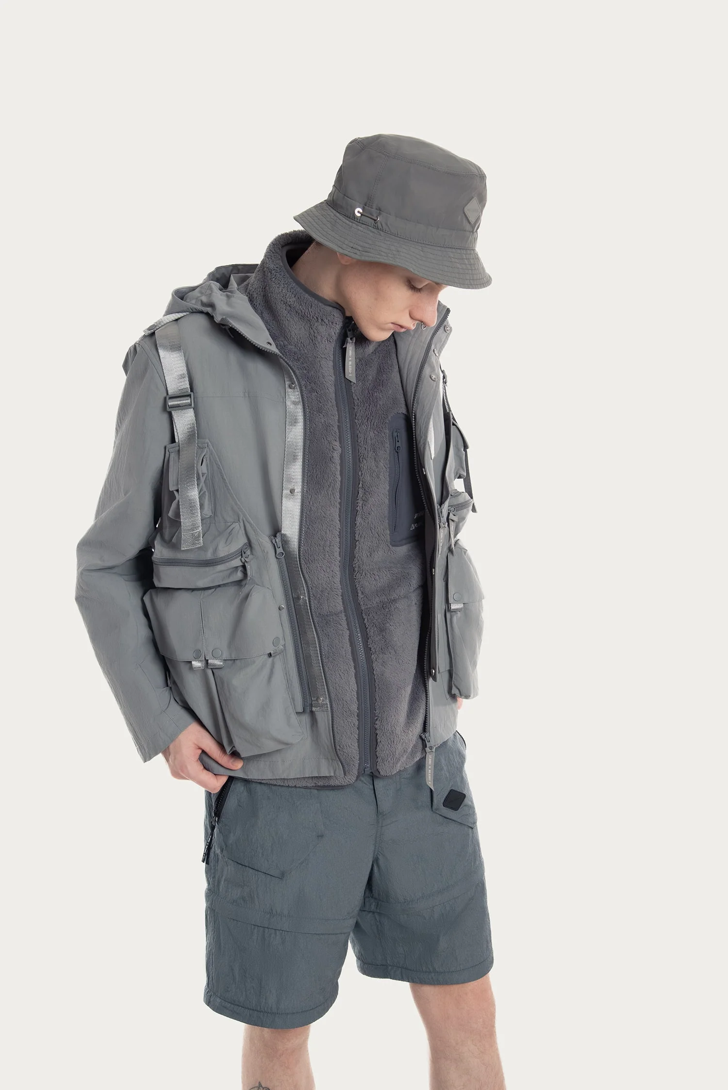 MEN'S 2-IN-1 DETACHABLE VEST-DETAIL JACKET