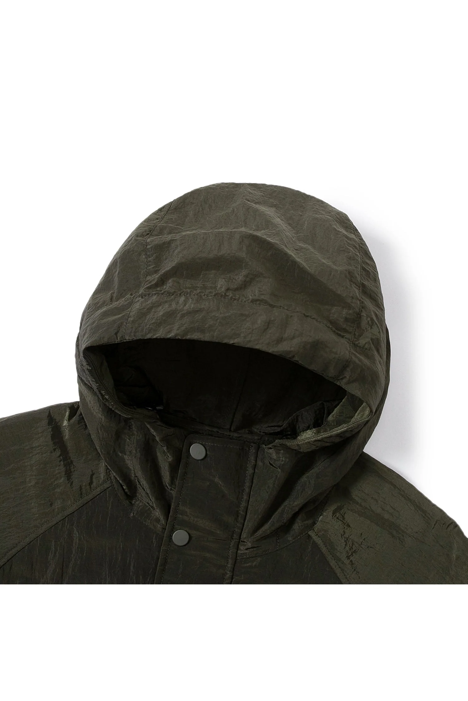 UNISEX MULTI POCKETS HOODED PULLOVER WINDBREAKER