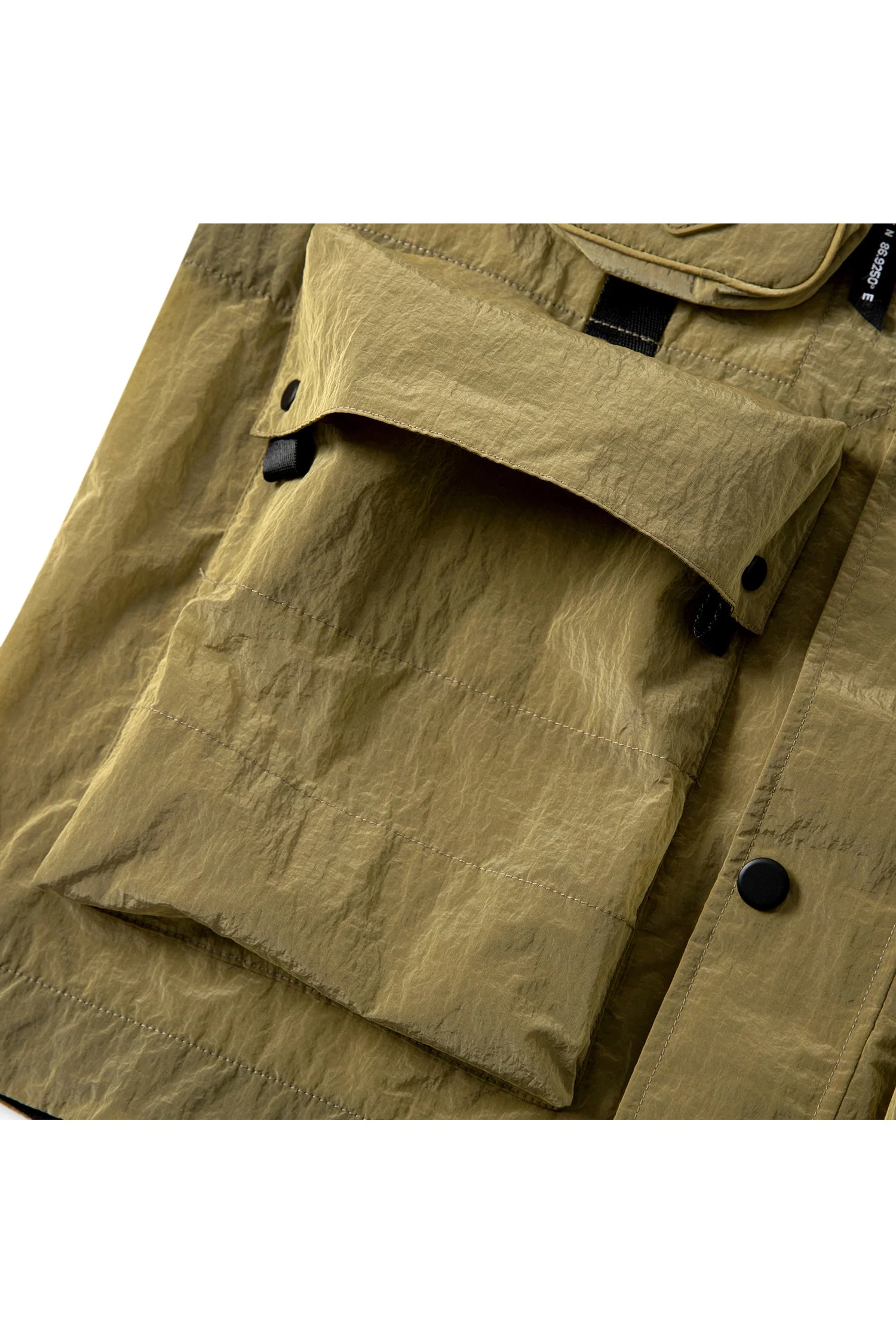 MEN'S DETACHABLE SMALL BAG LIGHTWEIGHT HOODED  SHELL JACKET