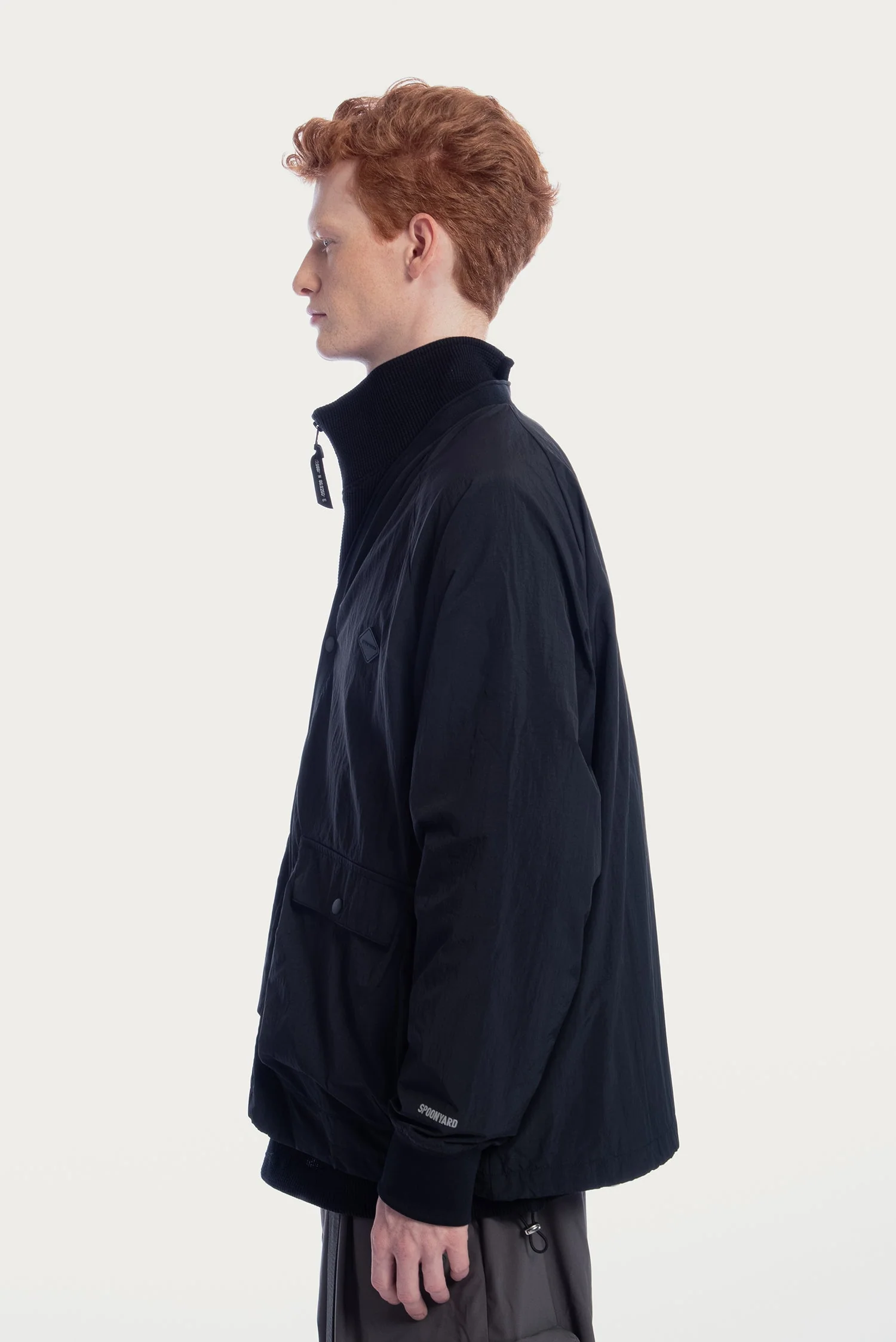 UNISEX FRONT POCKETS NYLON CARDIGAN