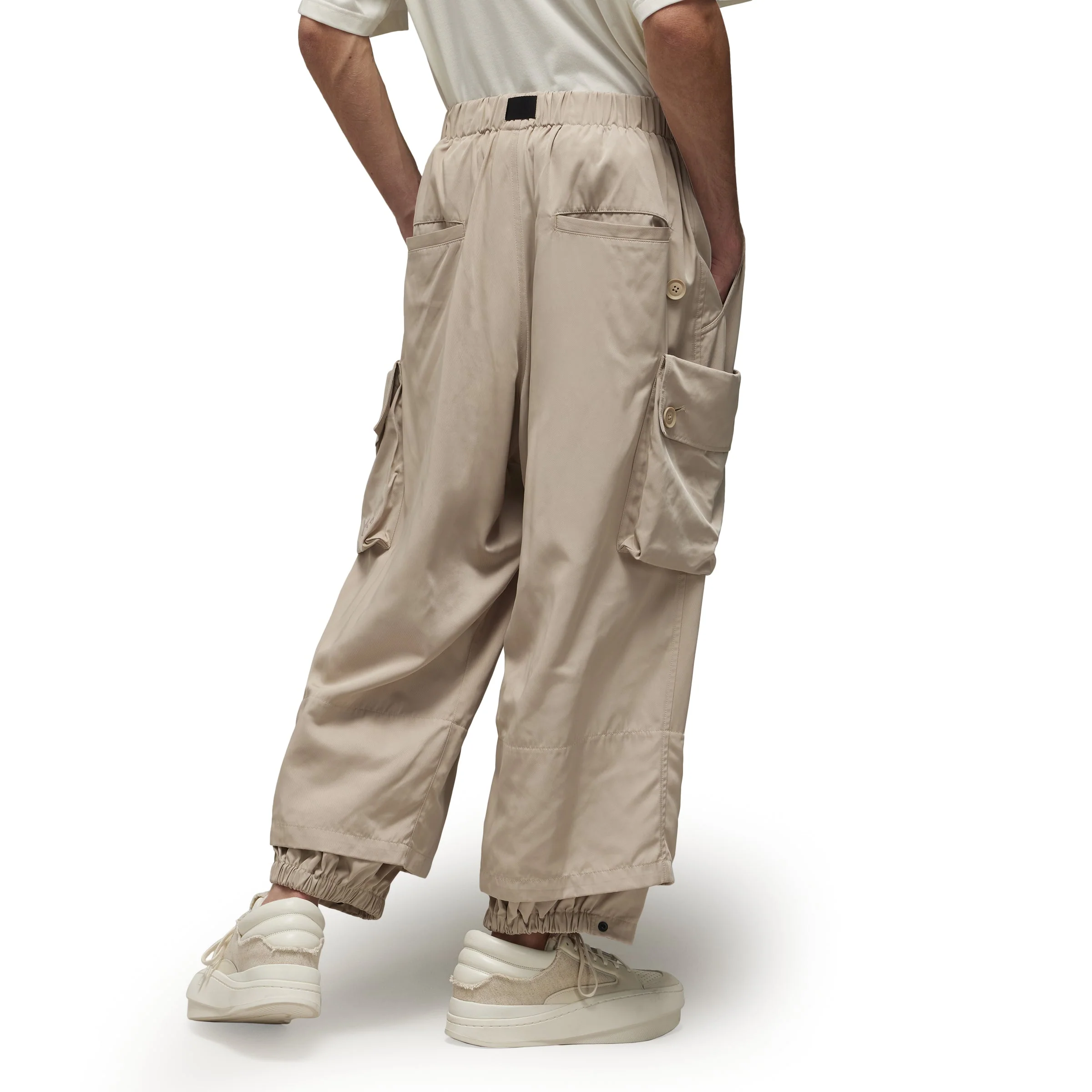 Y-3 NYLON TWILL CUFFED TROUSERS (MEN)