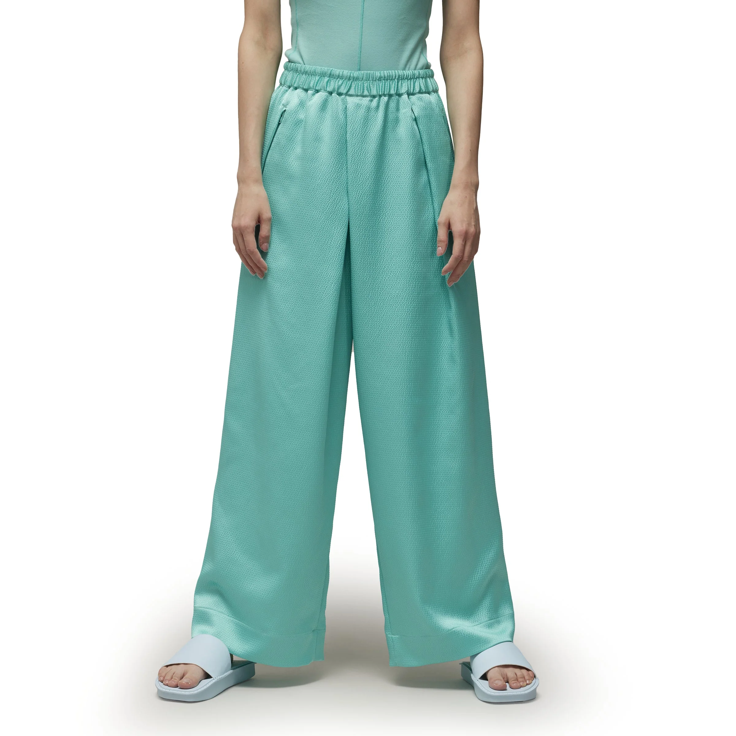 Y-3 WIDE LEG TECH SEERSUCKER PANTS (WOMEN)