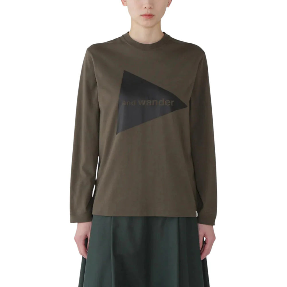 AND WANDER LOGO LS TEE