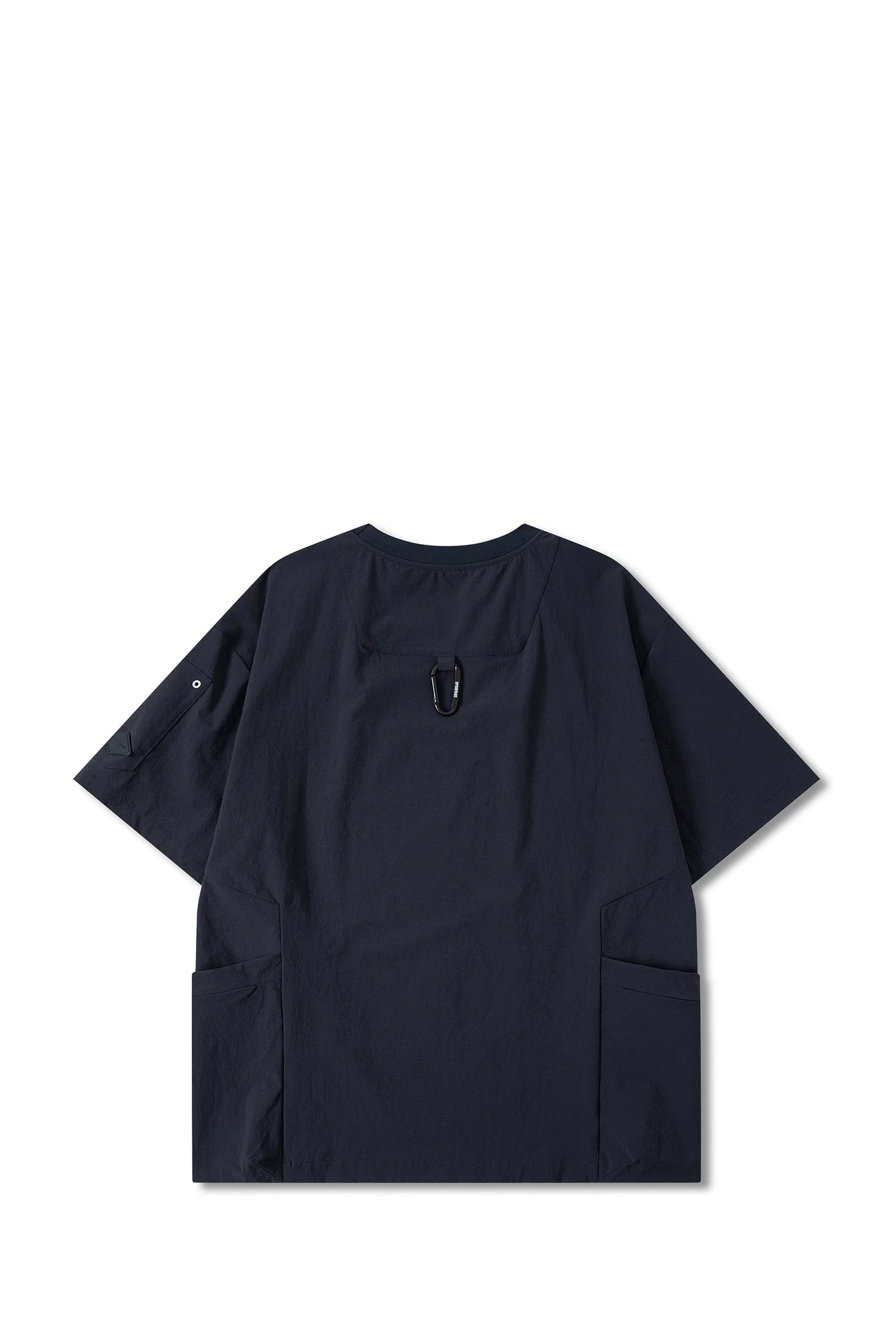 UNISEX PACKABLE SIDE ZIP POCKETS WOVEN S/S TOP