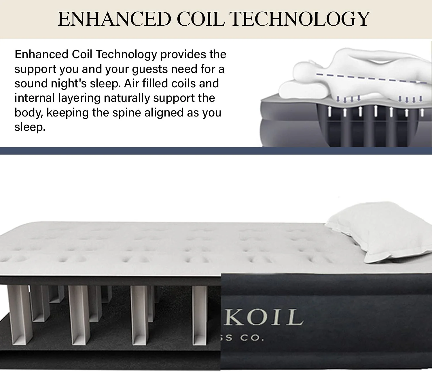 King Koil Luxury Air Mattress with High Speed Built-in Pump