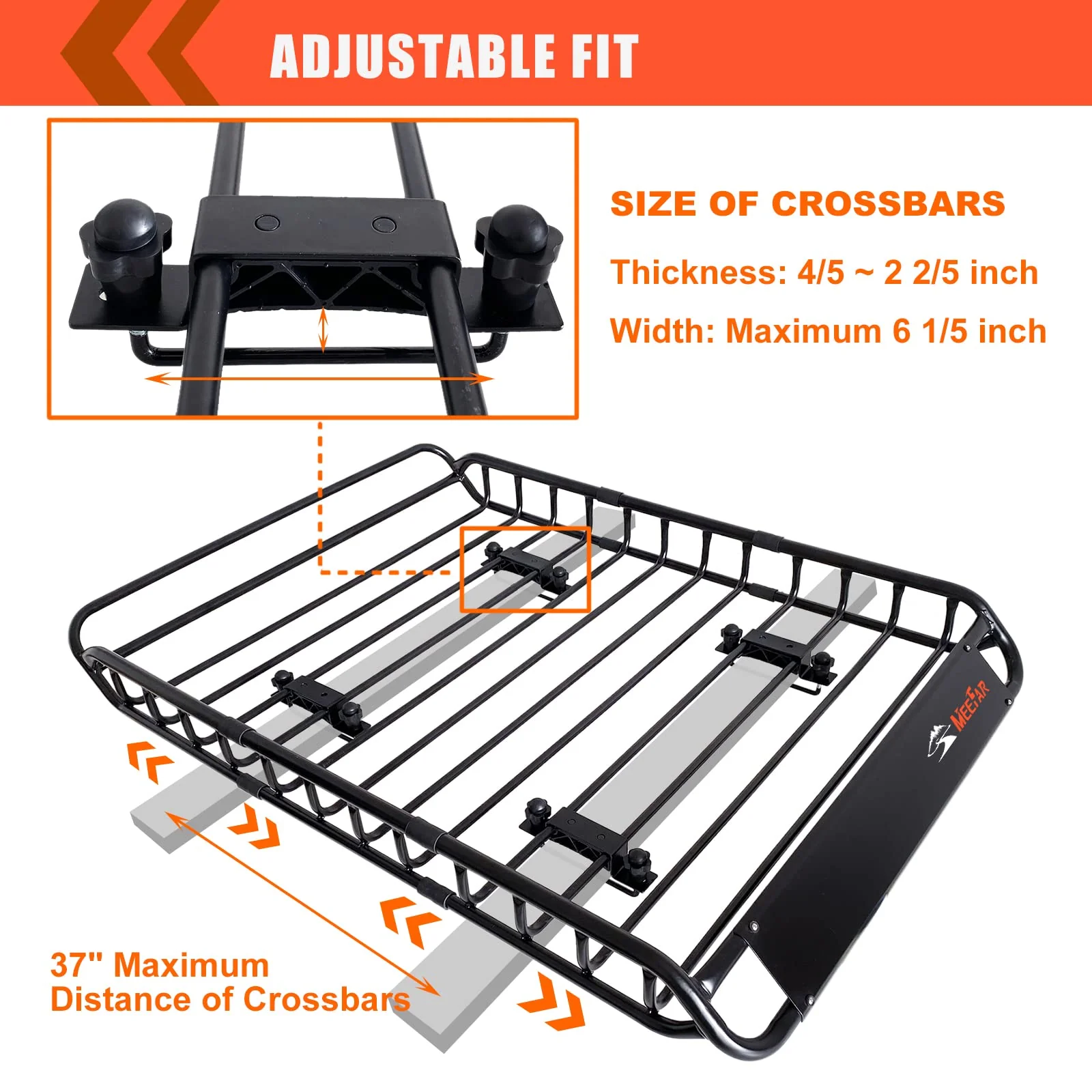 MeeFar Roof Rack Carrier Basket Universal Rooftop