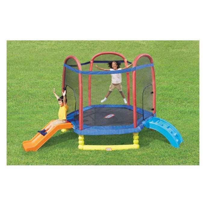 Little Tikes 7& Climb &n Slide Trampoline with Enclosure