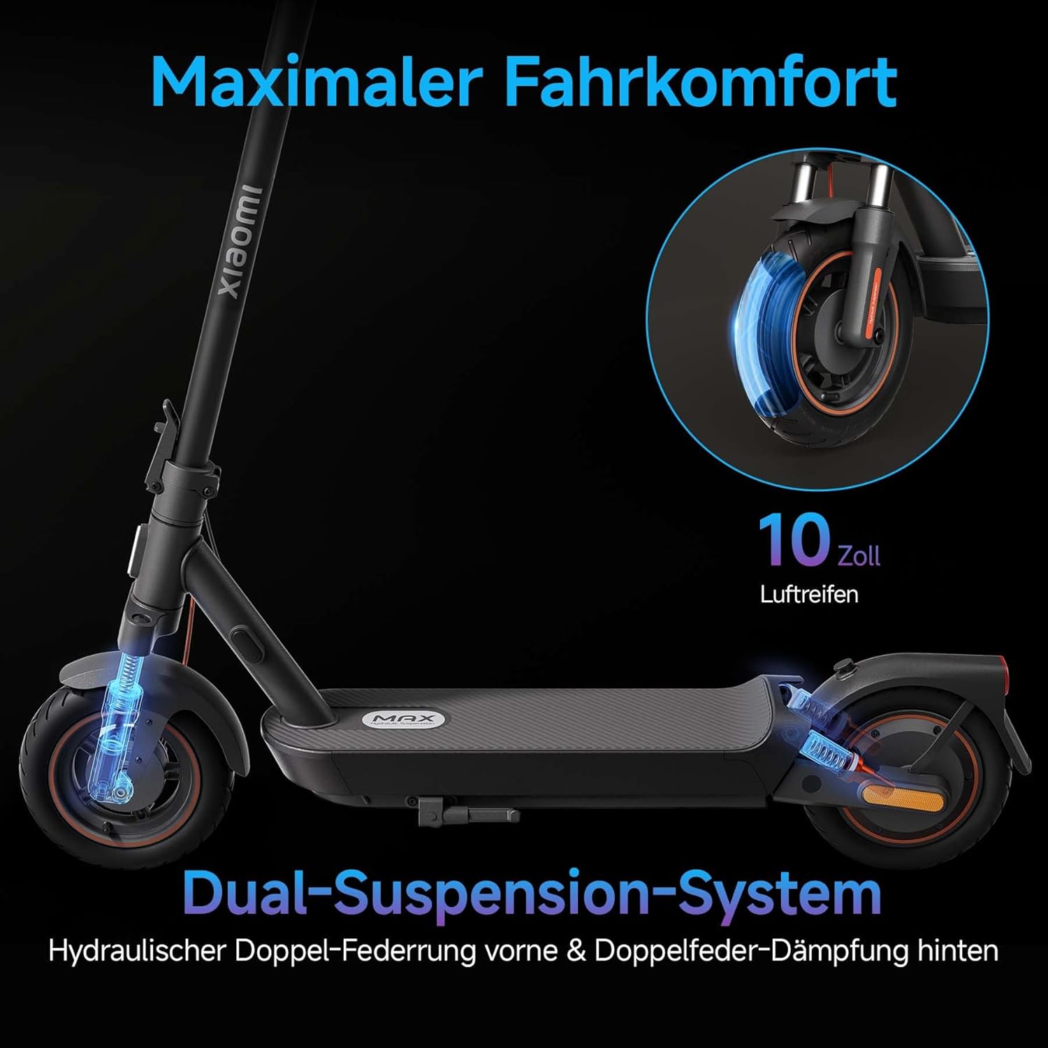 Xiaomi E-Scooter with German Road Legal (Max 20 km/h, Up to 70 km Range & 25 Percent Incline, Pneumatic Tyres, Dual Brakes, Display, Aluminium Body, App)