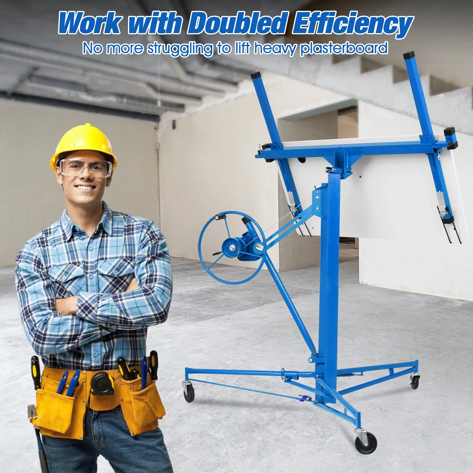 11FT Drywall Panel Lift Blue