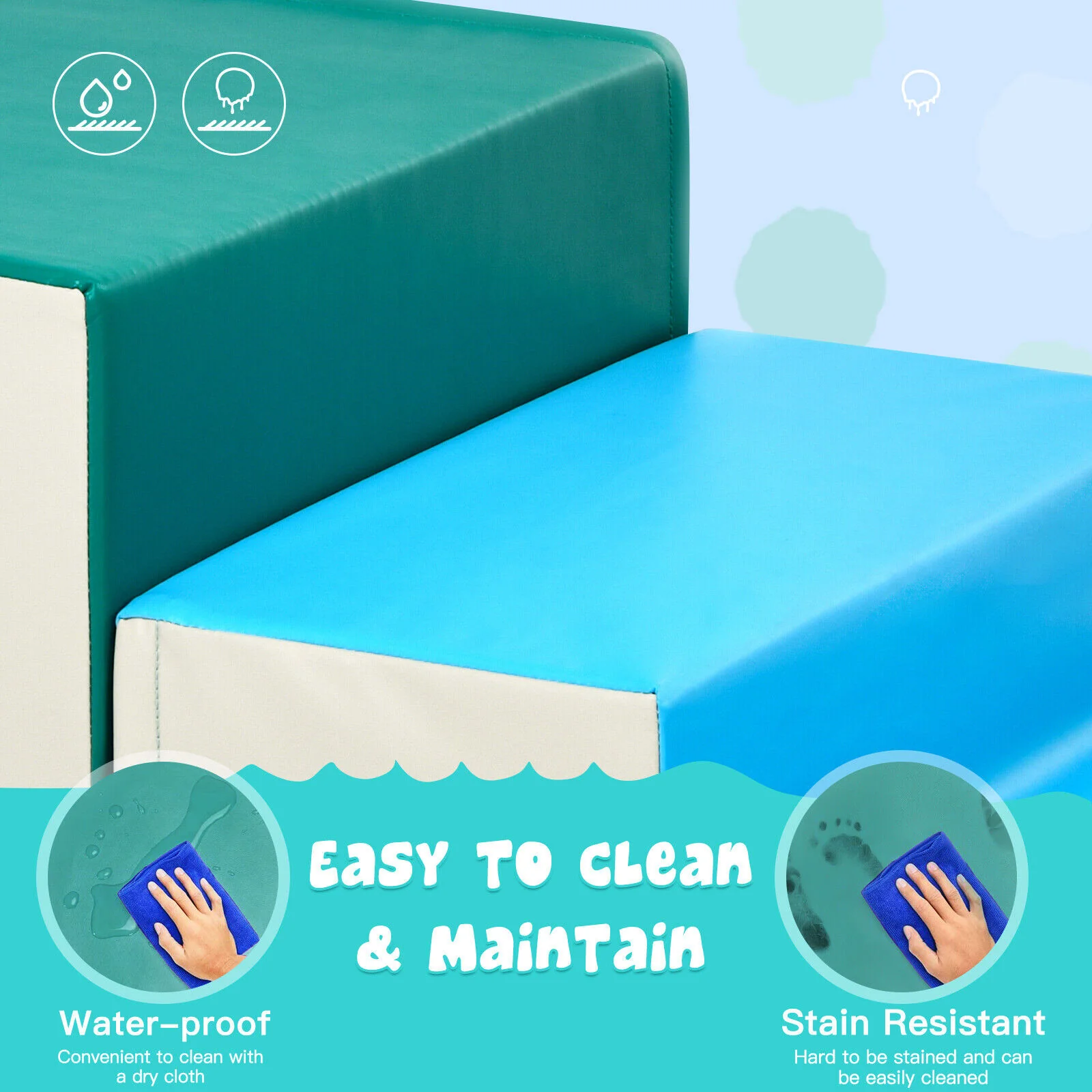 4-piece Single-Tunnel SoftZone Climb Crawl Activity Play Set Toddler Kid