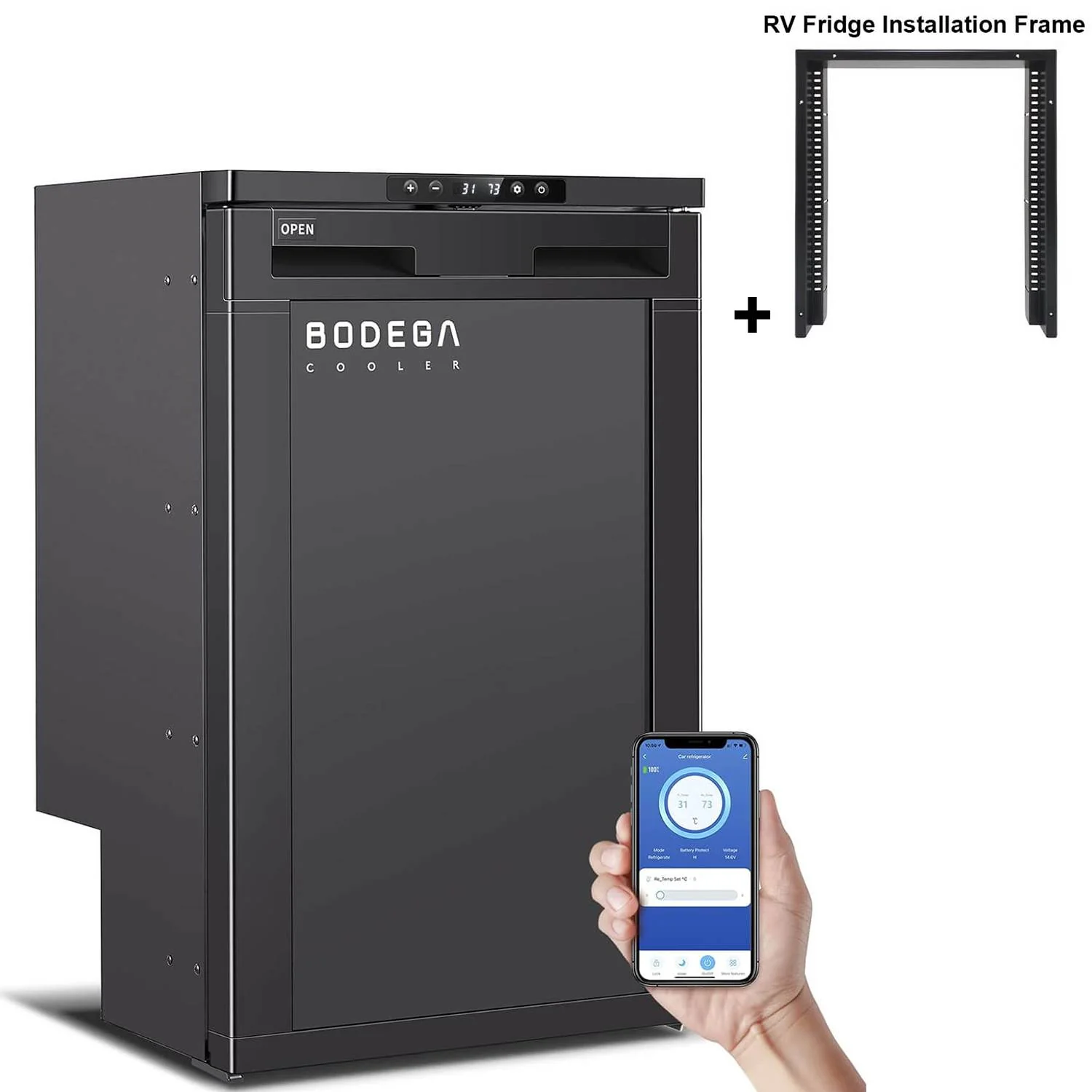 12 Volt RV Refrigerator 2.3cu.ft 65L RV Fridge and Freezer