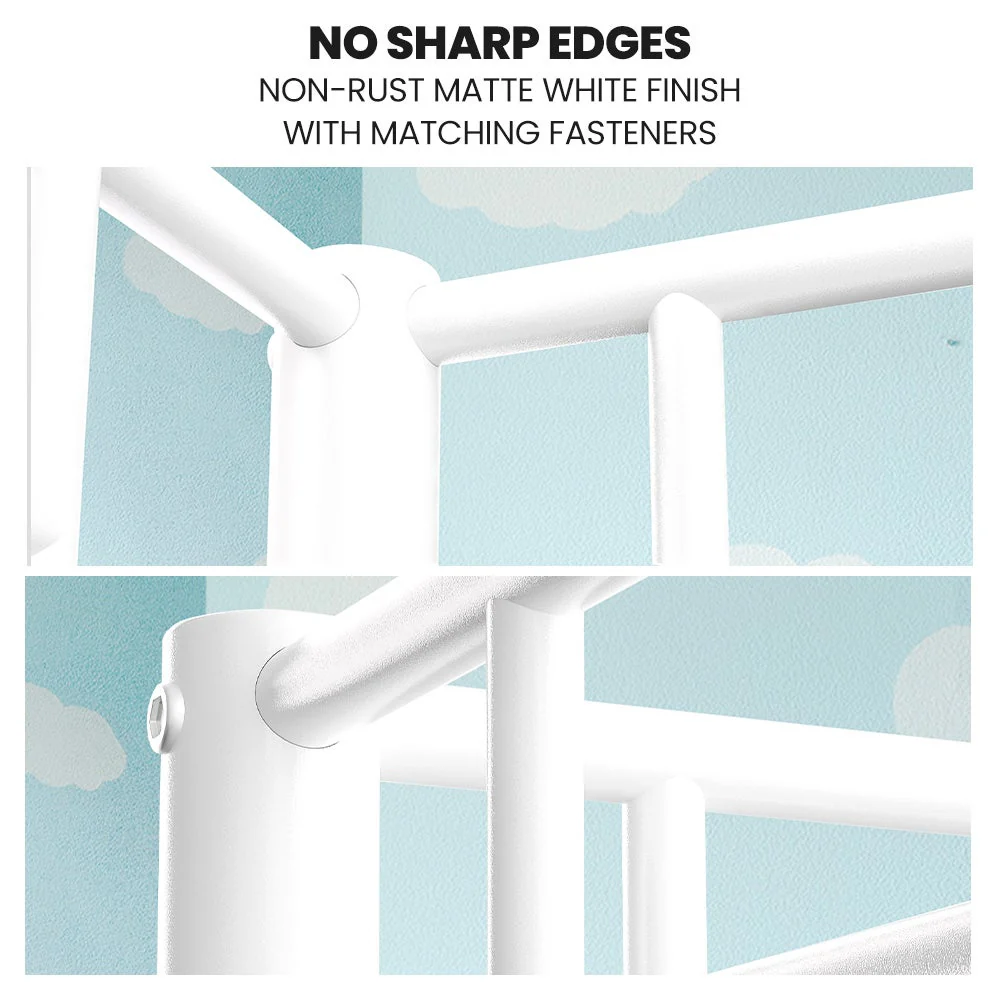 KINGSTON SLUMBER 2in1 Single Metal Bunk Bed Frame, with Modular Design, Matte White