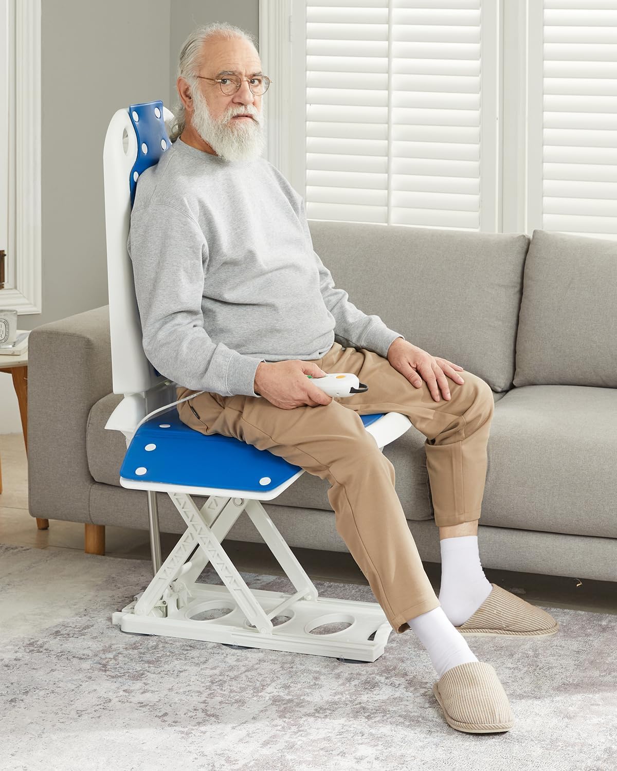 Electric Chair Lift, Get Up from Floor, Floor Lift for Elderly, Can be Raised to 20��, Help You Stand Up Again, Support Up to 300 LBS, Item Weight 30 LBS