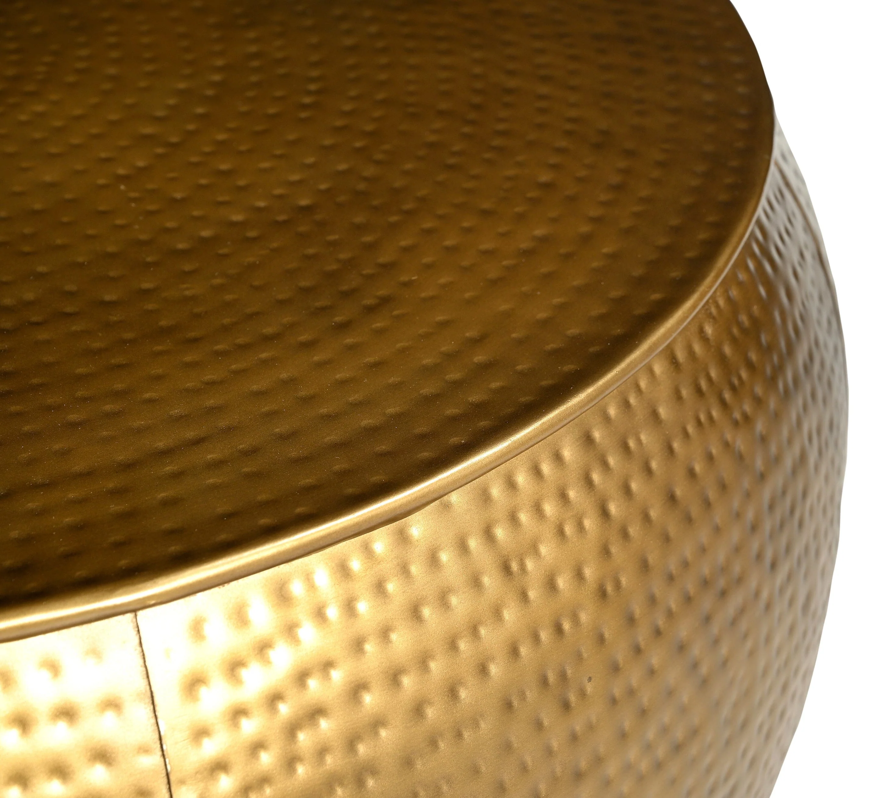 BRASS LOOK HAMMERED COFFEE TABLE