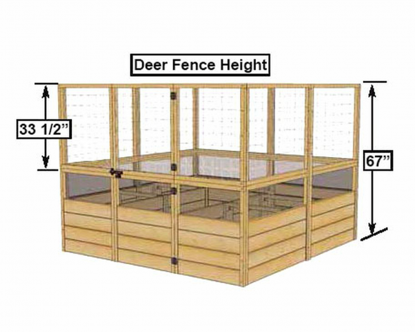 Deer Proof Cedar Complete Raised Garden Bed Kit ??8??x 8??x 20????