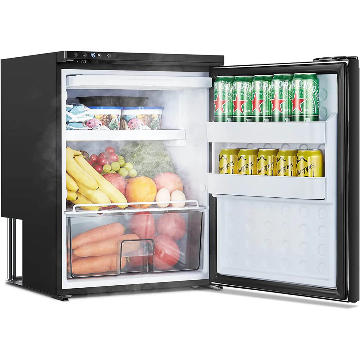 12 Volt RV Refrigerator 2.3cu.ft 65L RV Fridge and Freezer