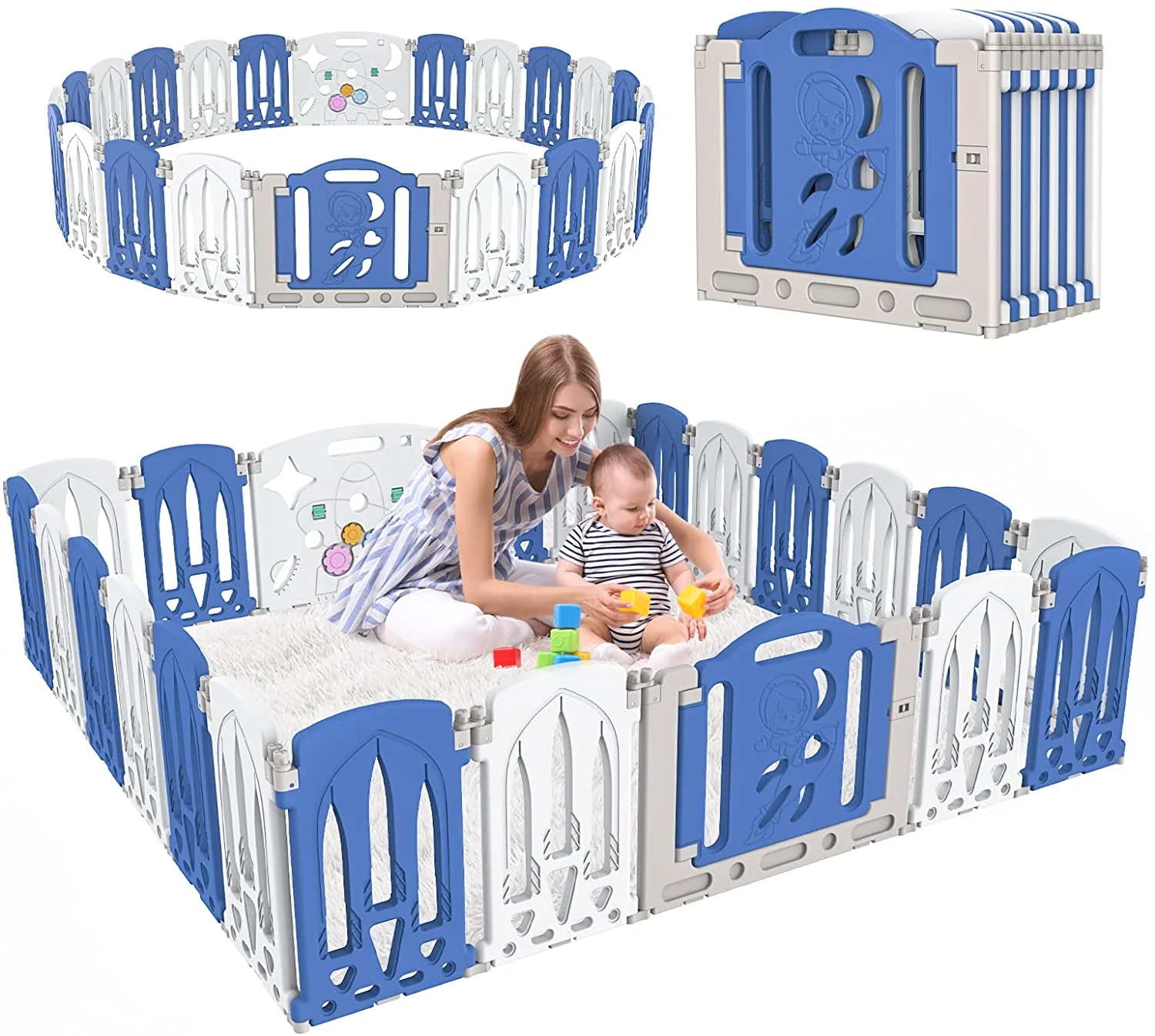 Baby Playpen Foldable Toddler Fence Room