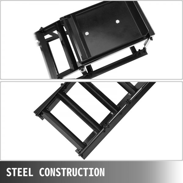 Hydraulic Car Rampshydraulic Vertical Ramps 5t/11000lb Low Profile 1-pair Black