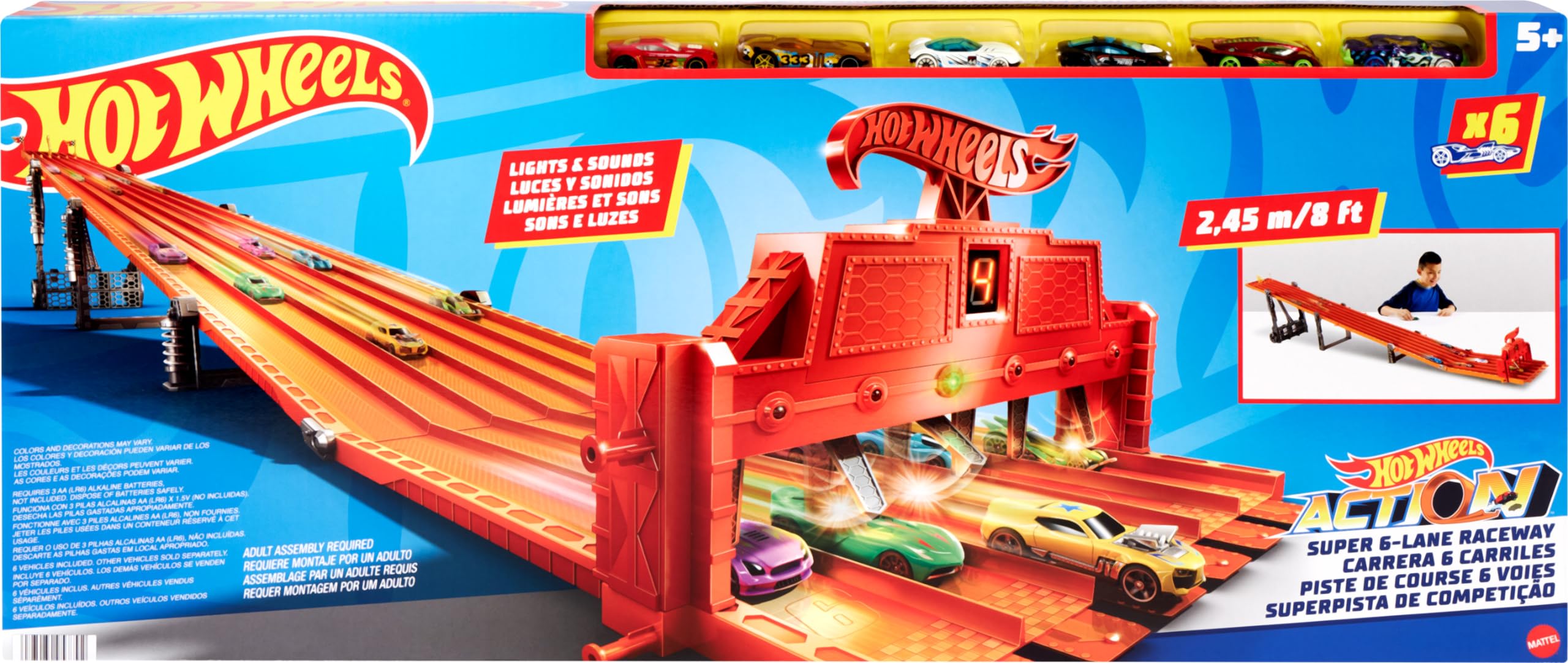 Hot Wheels Super 6 Lane Raceway