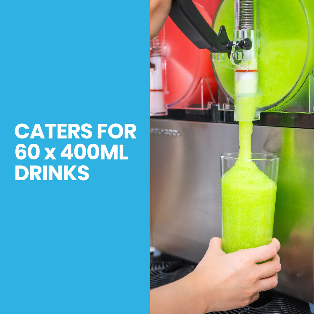 POLYCOOL 24L Double Tank Slush Machine | Commercial Frozen Drink Maker with Donper