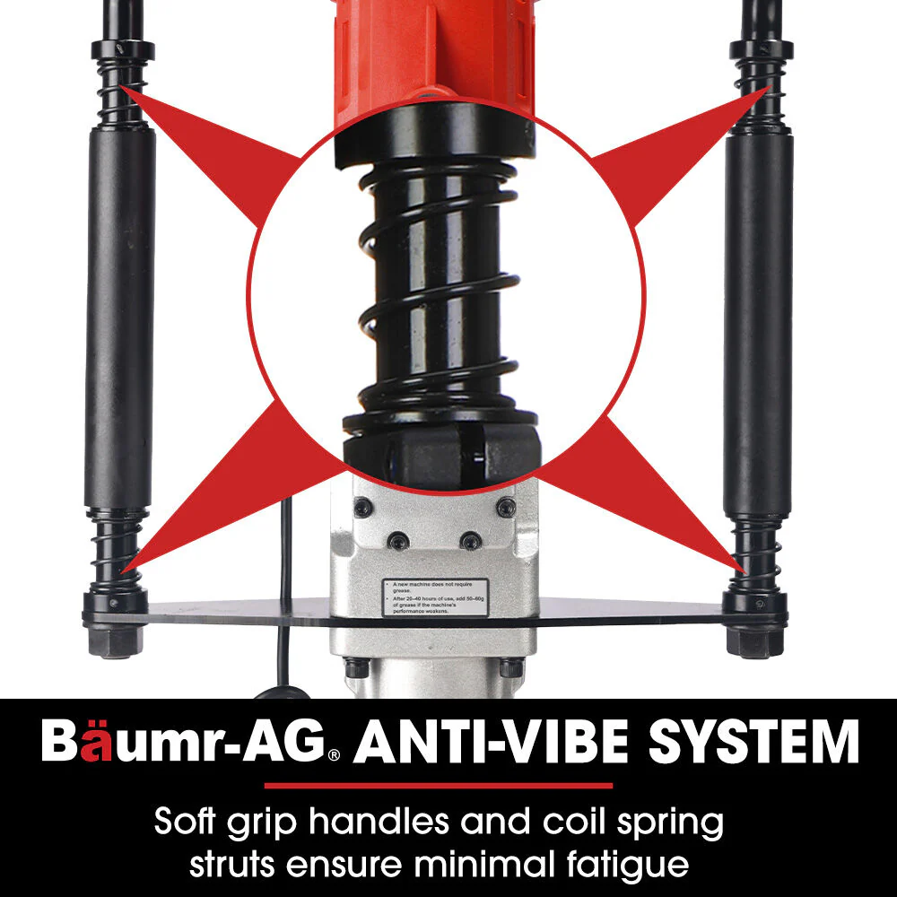 BAUMR-AG HP360e 2200W Electric Post Driver, with 2 Piling Socket Sleeves