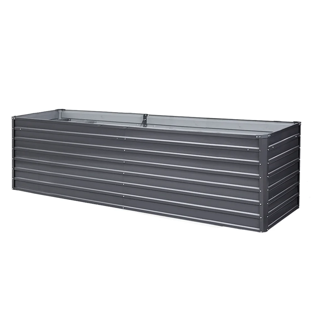 Galvanized Raised Garden Bed - 320x80x77cm Planter Box Greenfingers