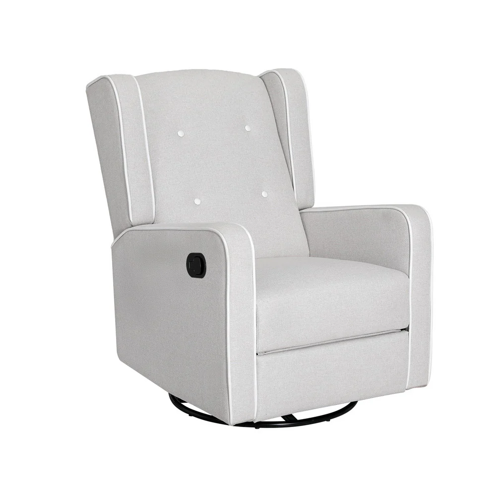 Artiss Recliner Armchair 360? Swivel Grey Fabric