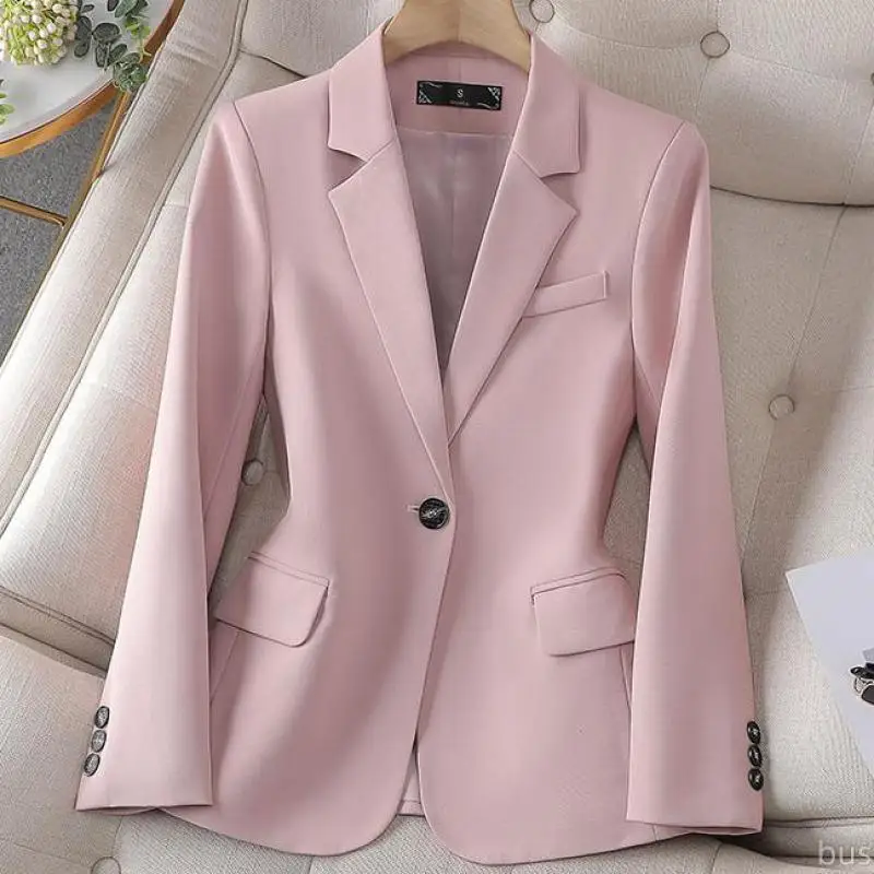 Light Blue Oversized Blazer a?? Relaxed Fit Single-Button Jacke