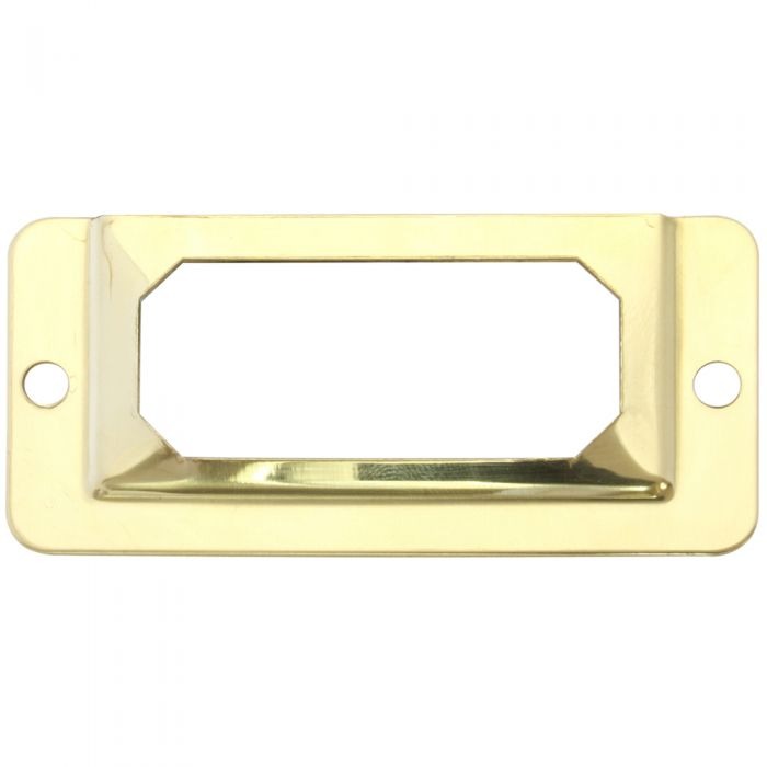 Label Card Frame 67mm x 32mm - Polished Brass