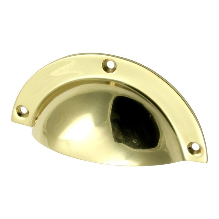 Hooded / Half Moon / Cup Pull - Polished Brass
