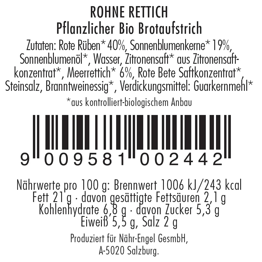 Mon Pate Rohne Rettich Bio Aufstrich 20 Stk.