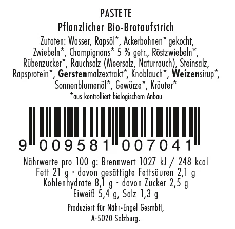 Mon Pate Pflanzliche Pastete Bio Aufstrich 20 Stk.