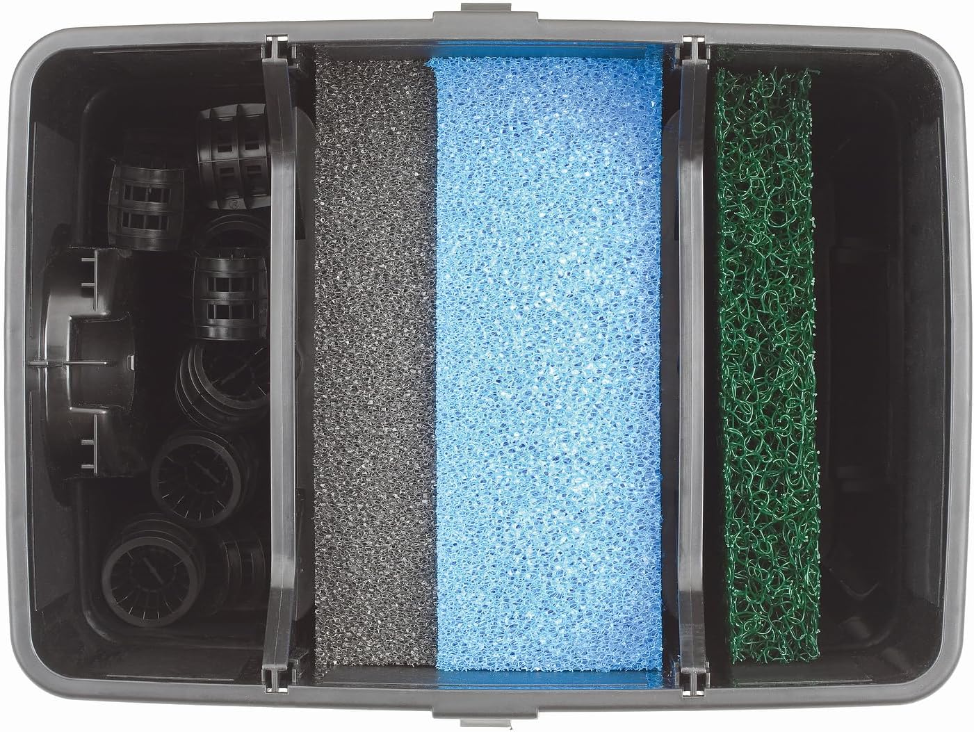 Pontec 50238 MultiClear Set 5000 - Komplettset aus Filterpumpe und Durchlauffilter , Durchlauffilterset, Mehrkammerfilter, Gartenteichfilter