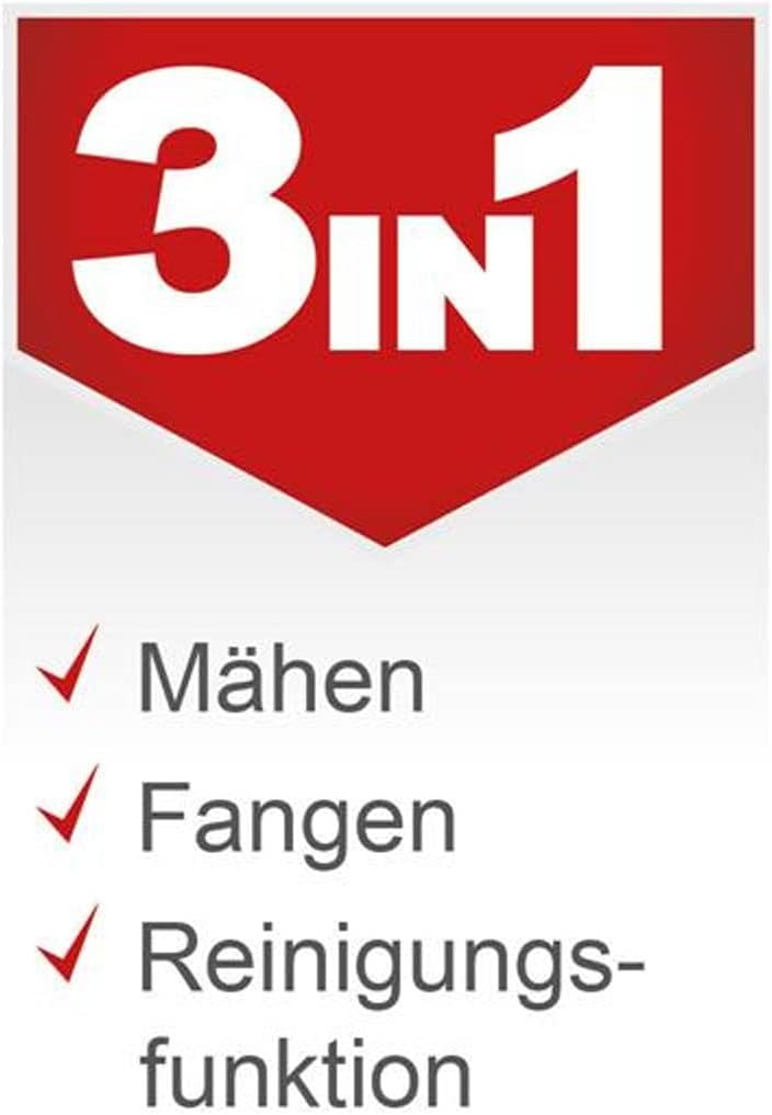 Scheppach Rasenmäher RM420 | 3in1-3,4PS | Schnittbreite 420mm | 45L Fangkorb | Schnitthöhenverstellung 25-75 mm | inkl. Motoröl