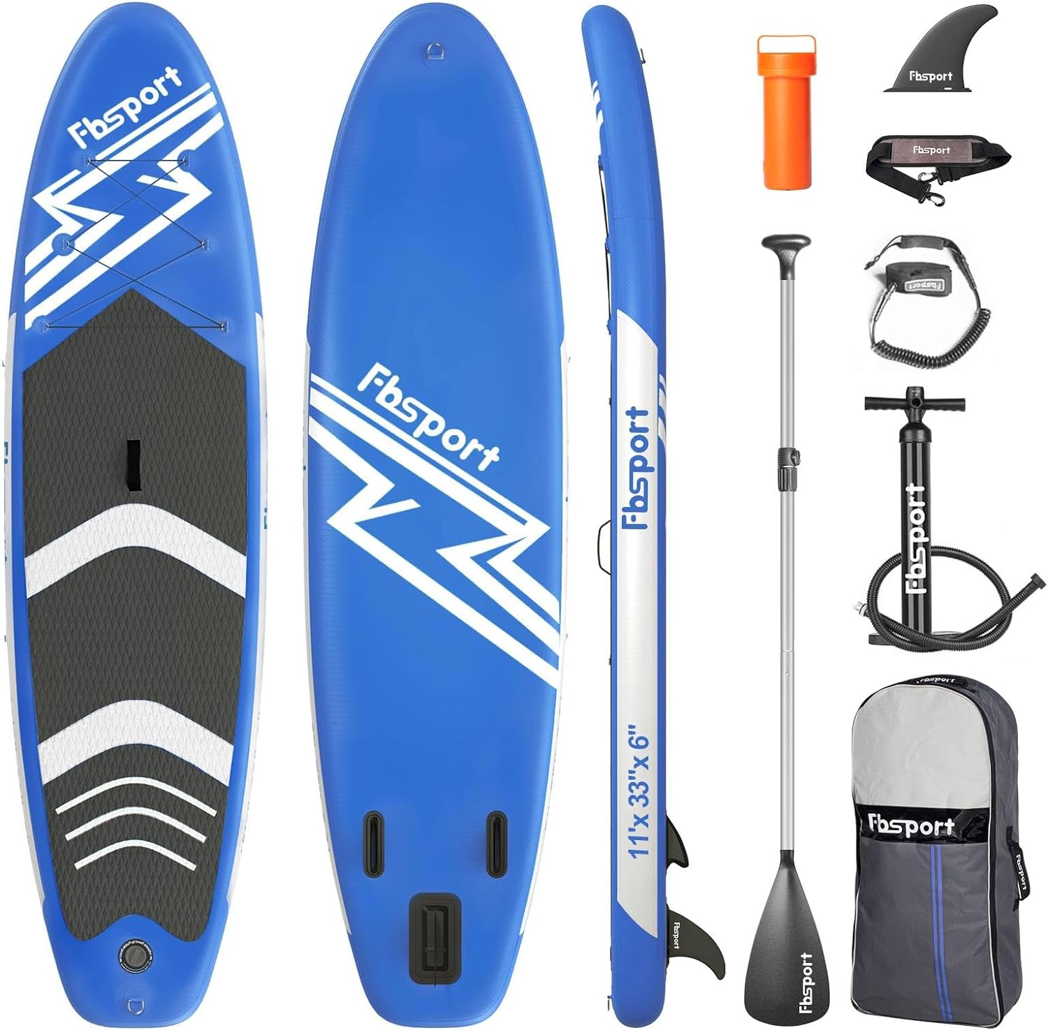 Premium-Stand-Up-Paddle-Board, Yoga-Board mit strapazierfähigem SUP-Zubehör und Tragetasche | Breiter Stand, Surf-Kontrolle, rutschfestes Deck, Leine, Paddel und Pumpe für Jugendliche und Erwachsene