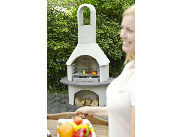 buschbeck Grillkamin »Alicante«, Garten, 3-fach verstellbare Grillhöhe, Quarzstruktur