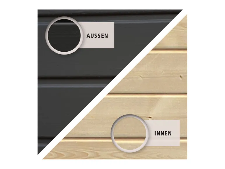 Karibu Gartenhaus »Carlos«, Satteldach, Witterungsschutz, Tür mit 3 Lichtausschnitten