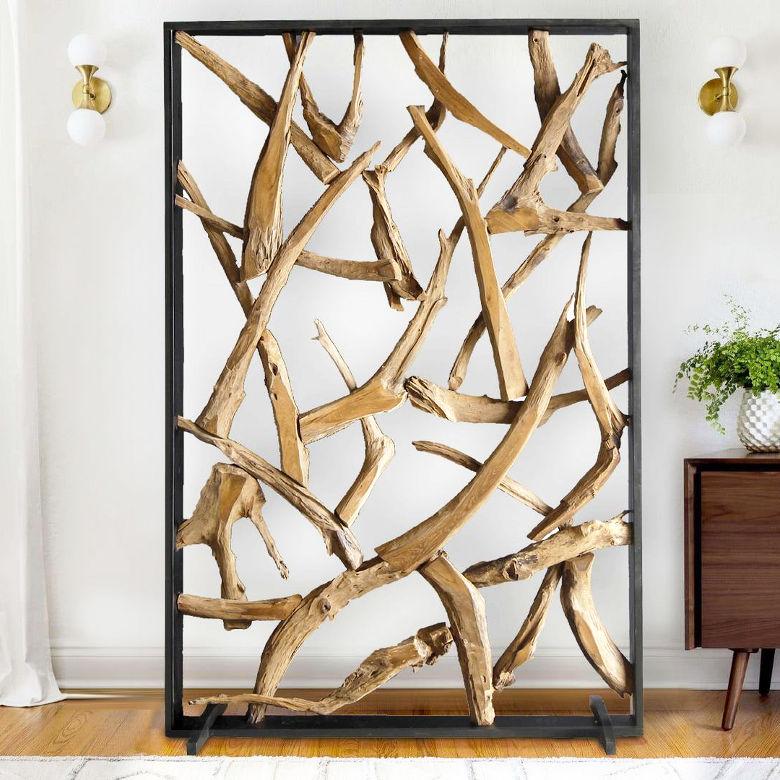 MAZE Raumteiler Teakholz 120cm x 180cm