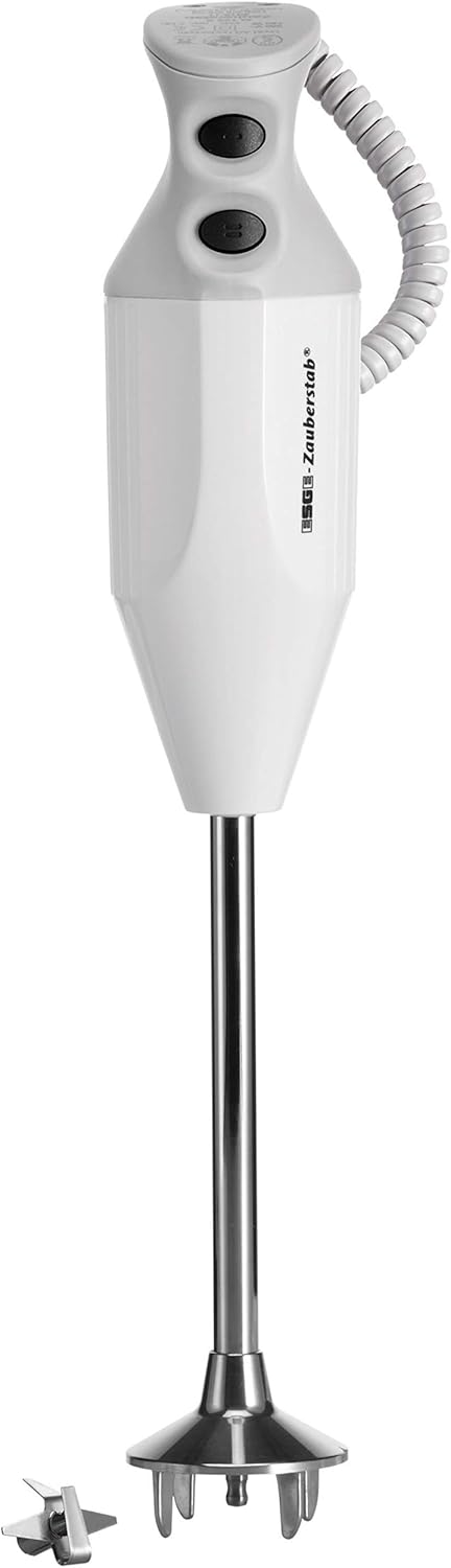 ESGE Zauberstab P 350 Profi, Stabmixer weiß inklusive Multifunktionsmesser, bis zu 22.000 U/min, 90880, weiß/grau