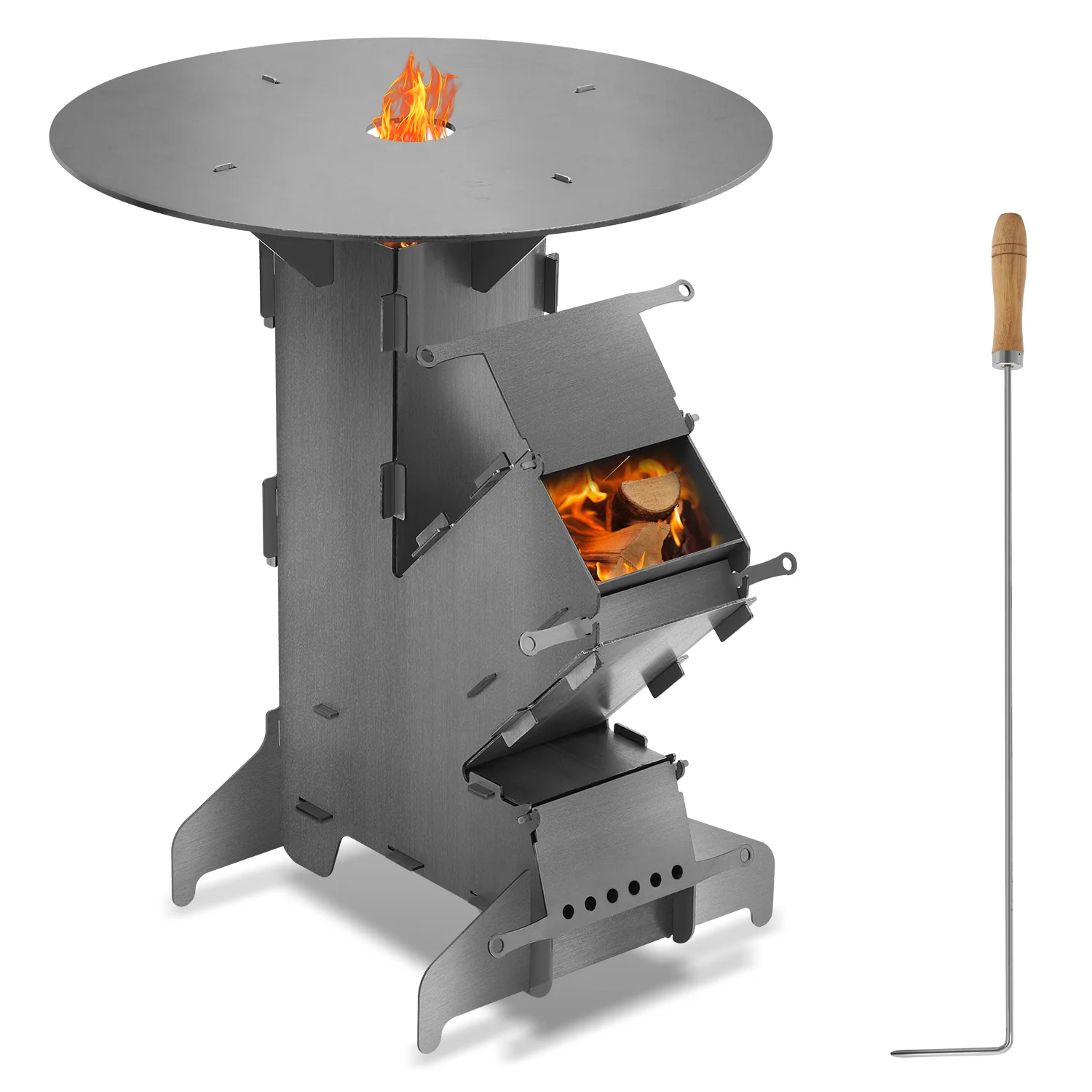 Sonnewelt Raketenofen  Fire Gusseisen Stove Grillplatte