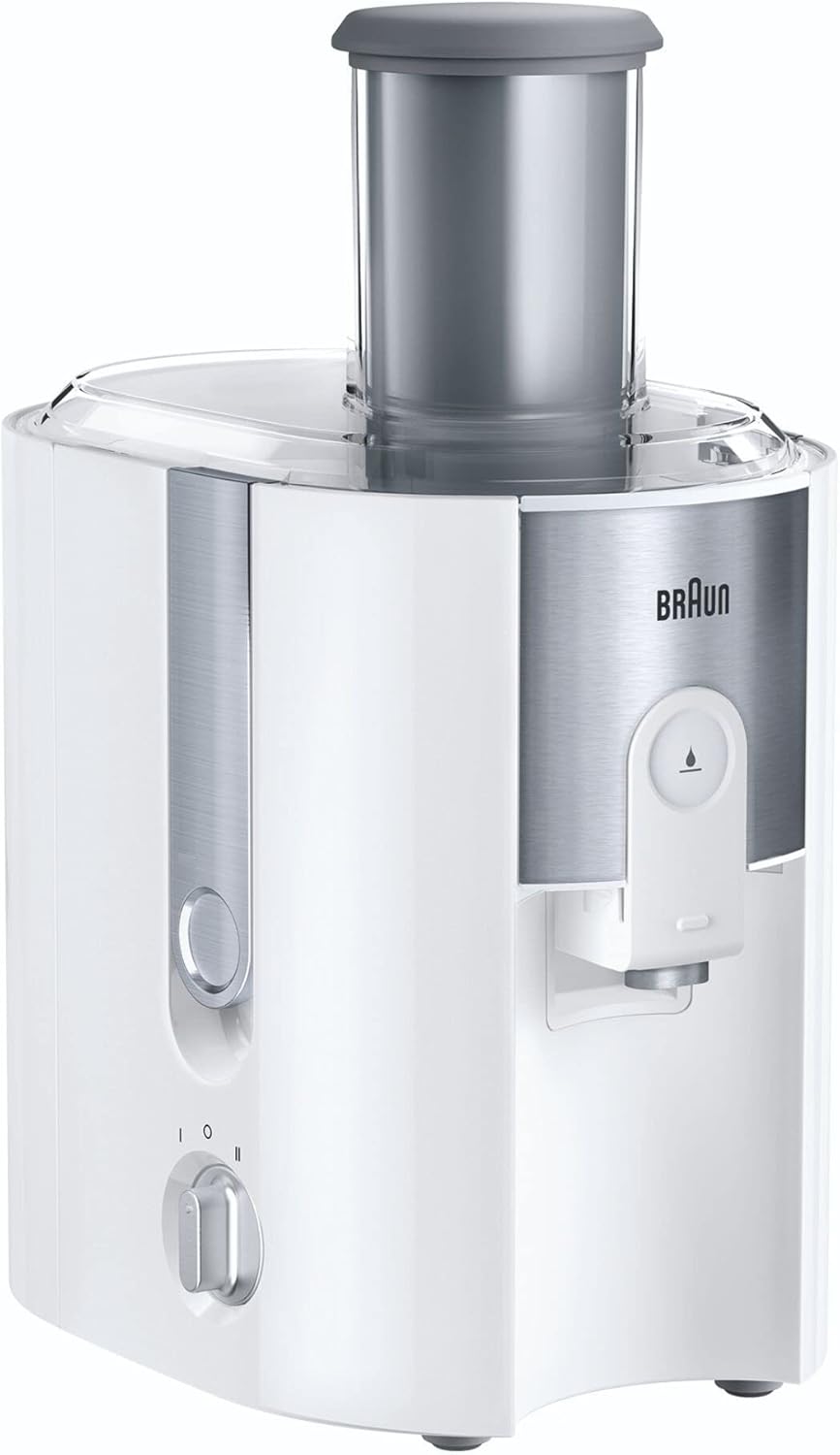 DeLonghi Braun J700 Multiquick 7 Entsafter | Hochleistungs-Entsafter-System | Groer Einfüllschacht (75 mm) | Innovatives Anti-Tropf-System | Kraftvoller 1.000 Watt Motor | silber