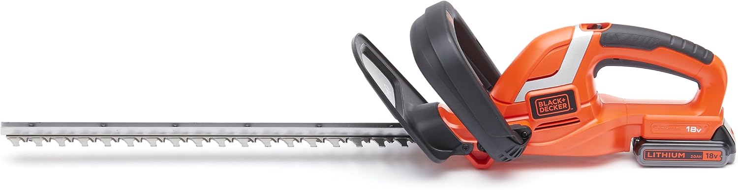 Black+Decker 18 V Akku Heckenschere GTC1845L20 (mit E-Drive Technologie zum Schneiden Harter & Dicker ste sowie mittlerer bis groer Hecken – 18mm Schnittstrke – 18V – 2,6kg leicht)
