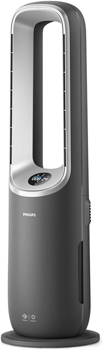 Philips Air Performer 2-in-1: Luftreiniger und Kühlgebläse - Reinigt 70 m², Entfernt 99,97% der Allergene und Schadstoffe. HEPA-Filter, Intelligente Sensoren, Alexa, App. (AMF765/10)