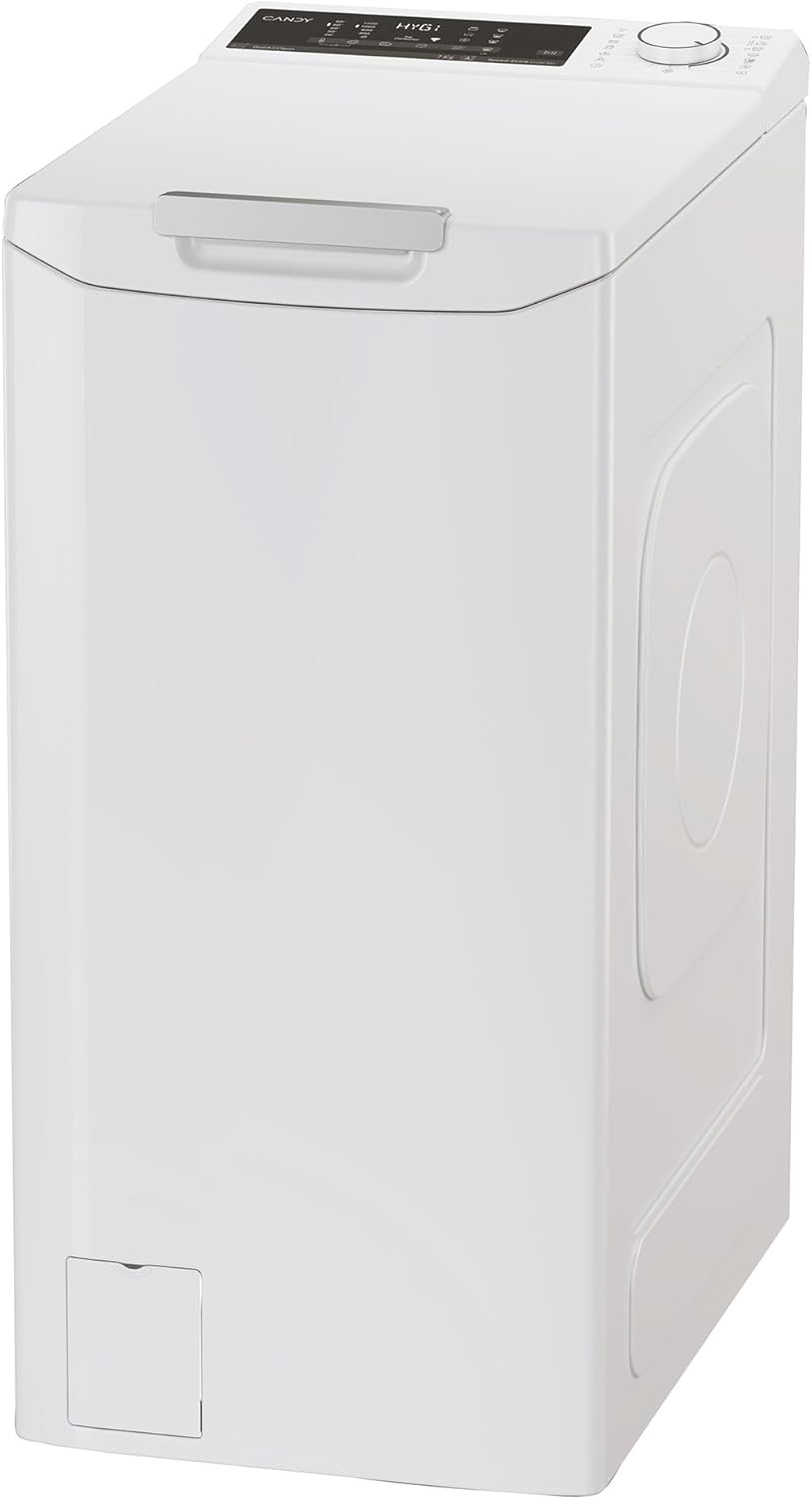 Candy Toplader Waschmaschine TCA474TM5-S 7 kg I 1400 U/min Schleuderdrehzahl I Nachlegefunktion I Smarte Bedienung mit Wi-Fi und Bluetooth I 17 Programme I Mix Power System I Weiß