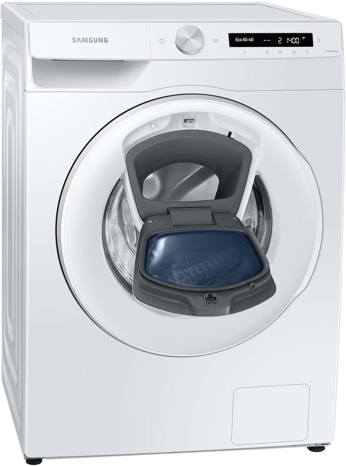 Samsung WW80T554ATW/S2 Waschmaschine, 8 kg, 1400 U/min, Ecobubble, AddWash, WiFi-SmartControl, Hygiene-Dampfprogramm, Weiß